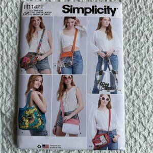 Sewing Patterns Simpllicity Tote Bags and Pouch R11471